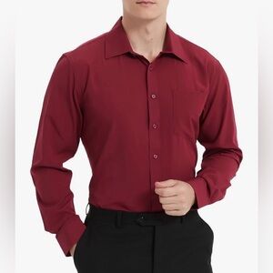 NWT Men’s burgundy dress shirt size XL